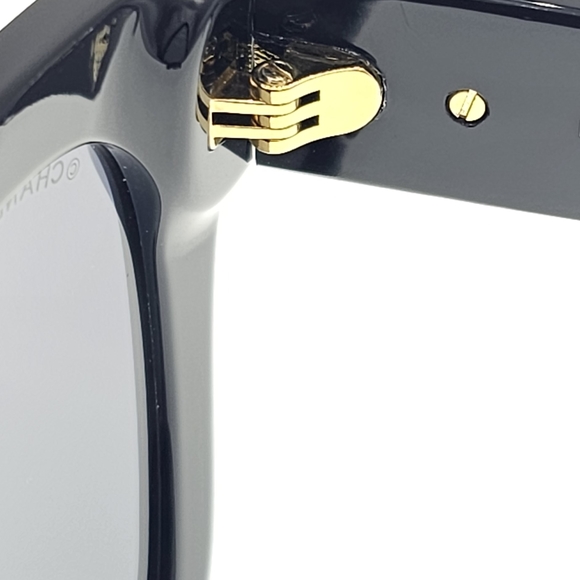 CHANEL Ref.5478 C501/S4, BLACK SUNGLASSES CHANEL HEART LOGO - Picture 12 of 15